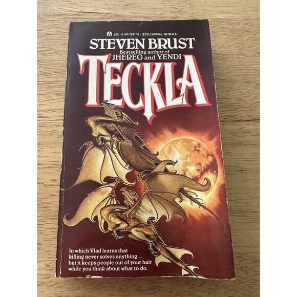 Steven Brust, Fantasy Novels, Yendi, To Reign in Hell, Teckla, set 1980s PB VTG - Picture 10 of 14
